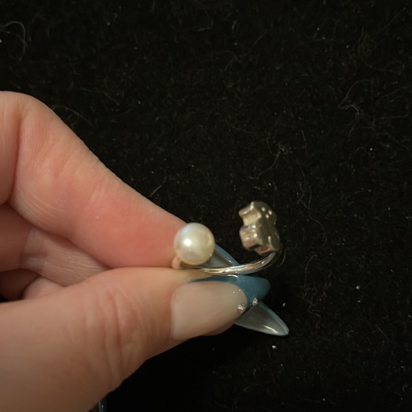 Beautiful sterling silver bear ring with Pearl 💋 - Picture 4 of 8